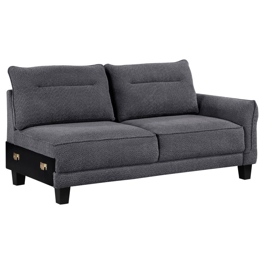 Caspian - Upholstered Curved Arm Chaise Sectional Sofa