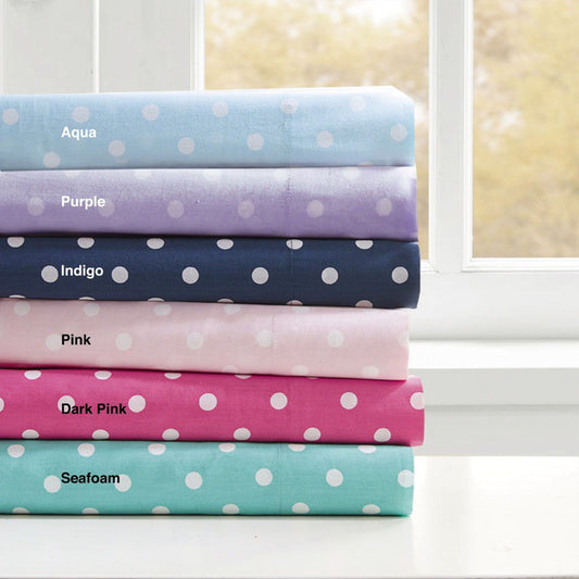 Polka Dot - Queen Sheet Set - Seafoam