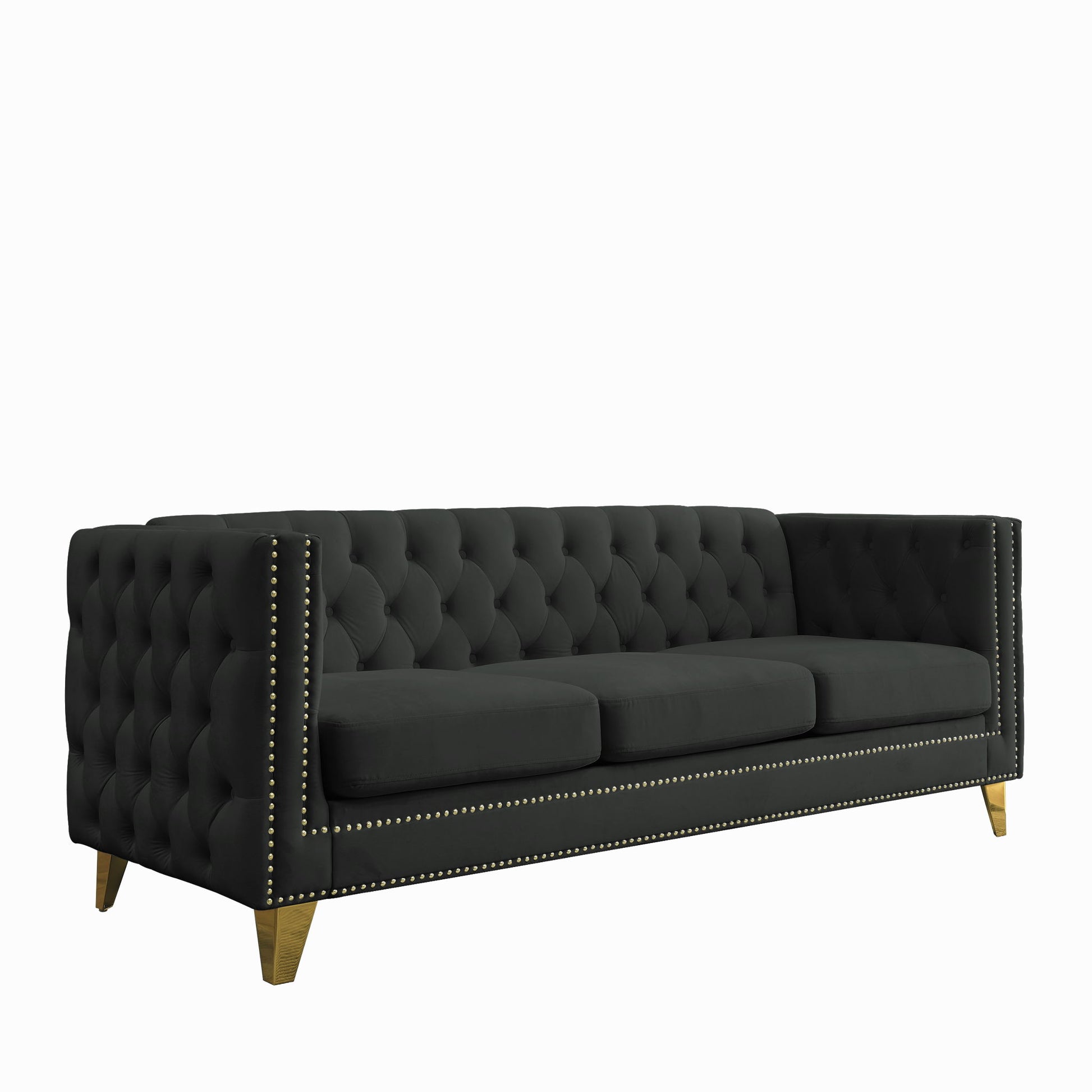 Modern Sofa With Button Tufting, Upholstered Couch For Living Room Home Essentials