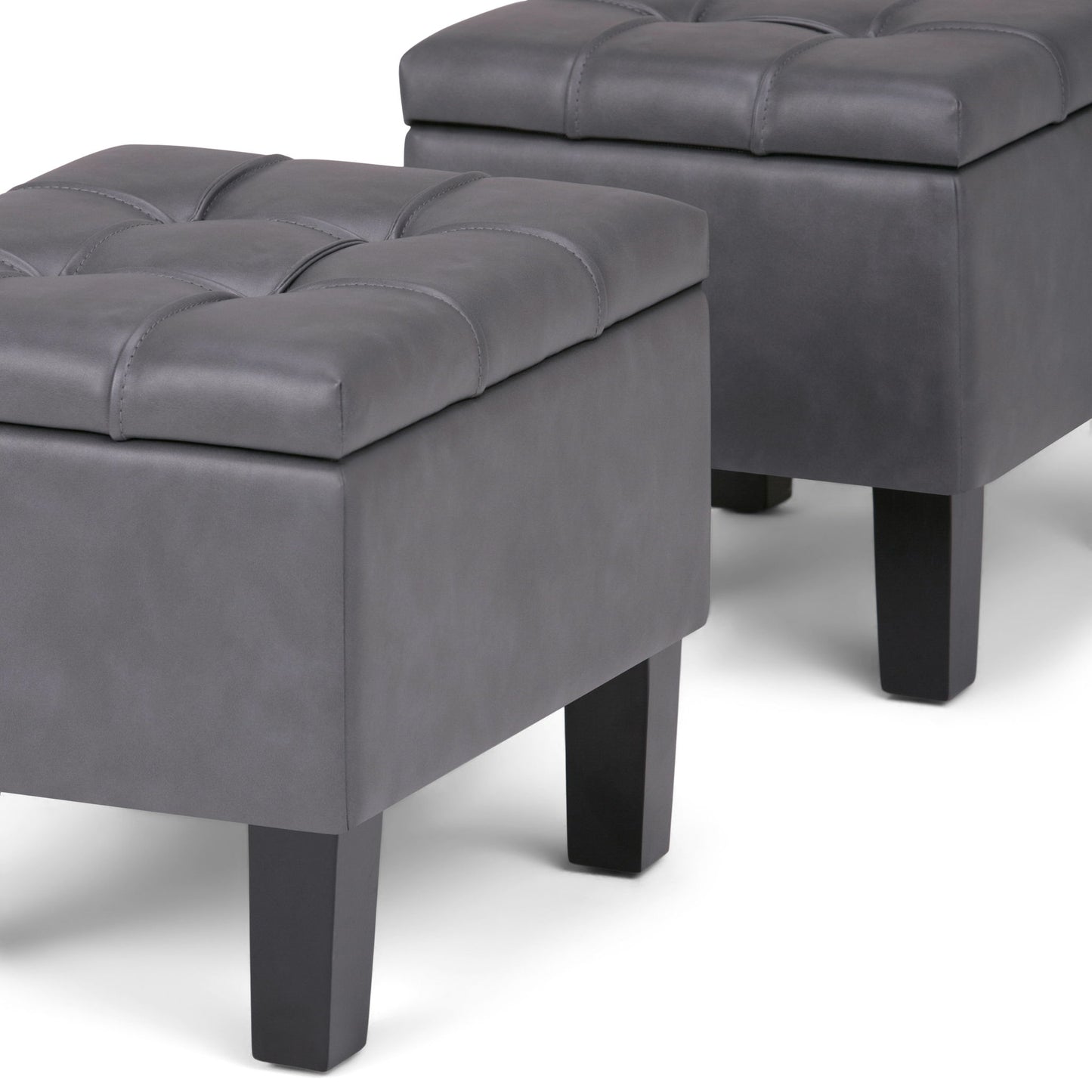 Dover - 3 Piece Storage Ottoman Contemporary Design Simpli-Home