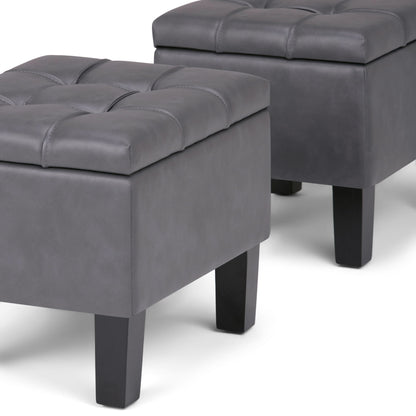 Dover - 3 Piece Storage Ottoman Contemporary Design Simpli-Home