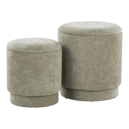 Marla - Upholste Contemporary Ottoman Set Lumi Source