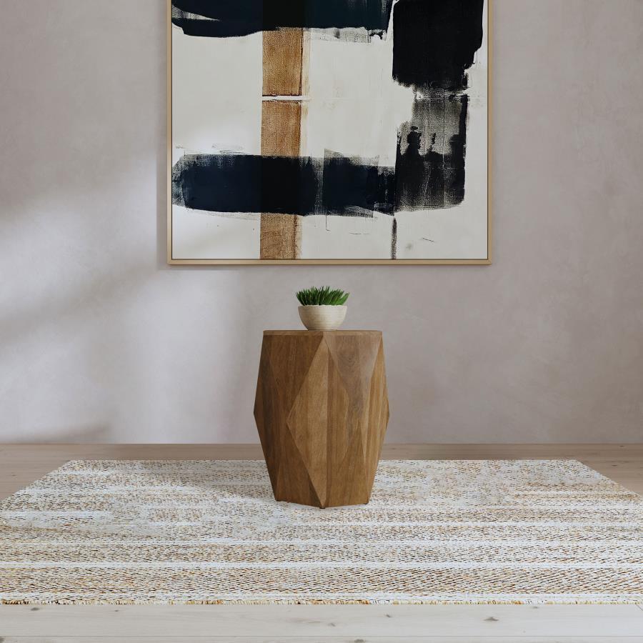 Zalika - Hexagonal Solid Mango Wood Table Coaster Fine Furniture