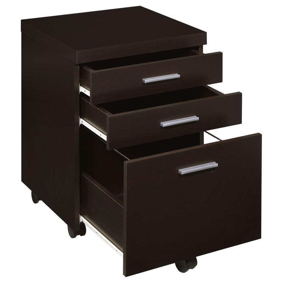 Skeena - 3-Drawer Mobile Office Cabinet CoasterEveryday