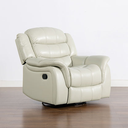 Rover - Swivel Glider Push Back Manual Recliner Arm Chair - Parchment Cream Off-White Jennifer Taylor Home