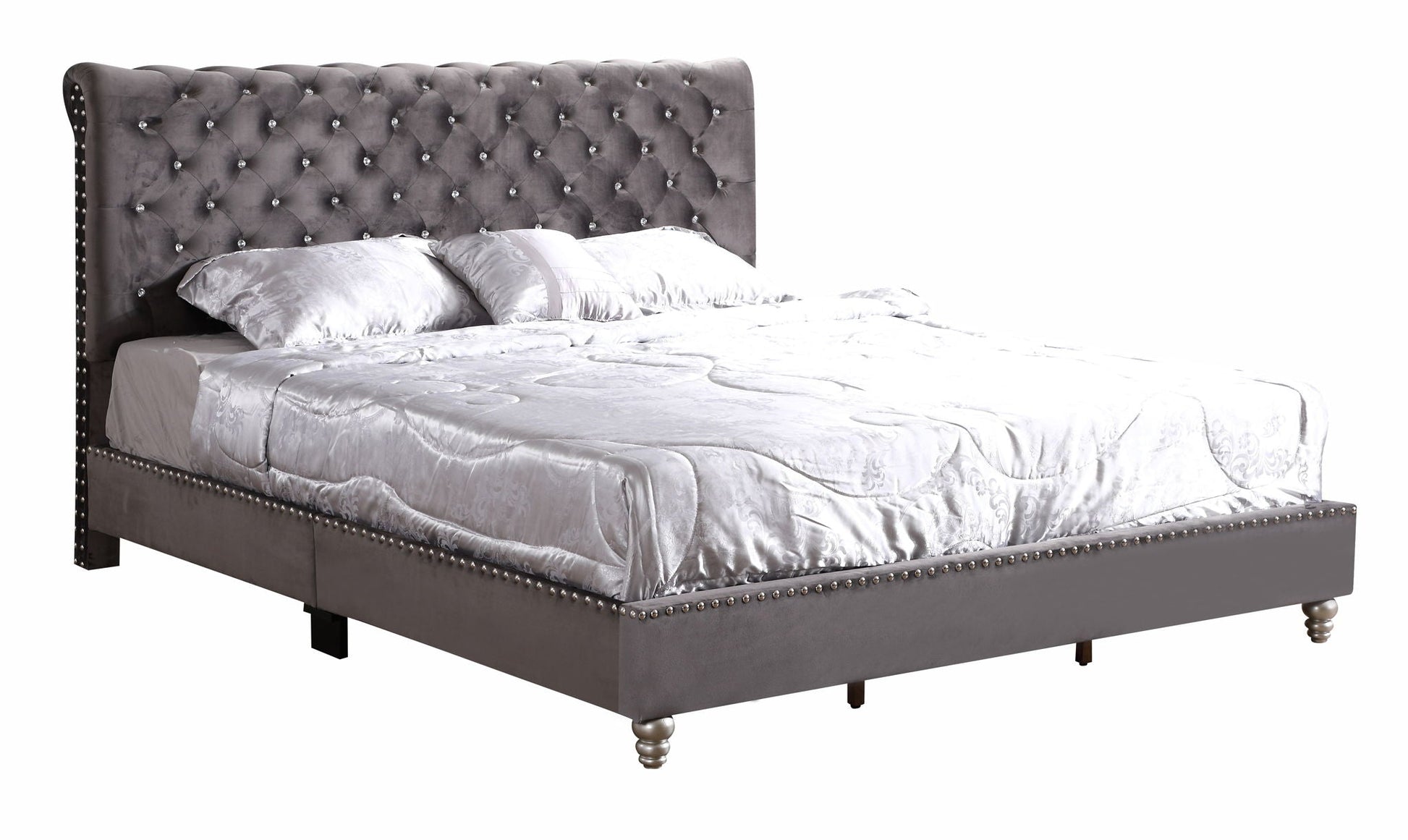 Elegant Transitional Upholstered Bed Glory Furniture