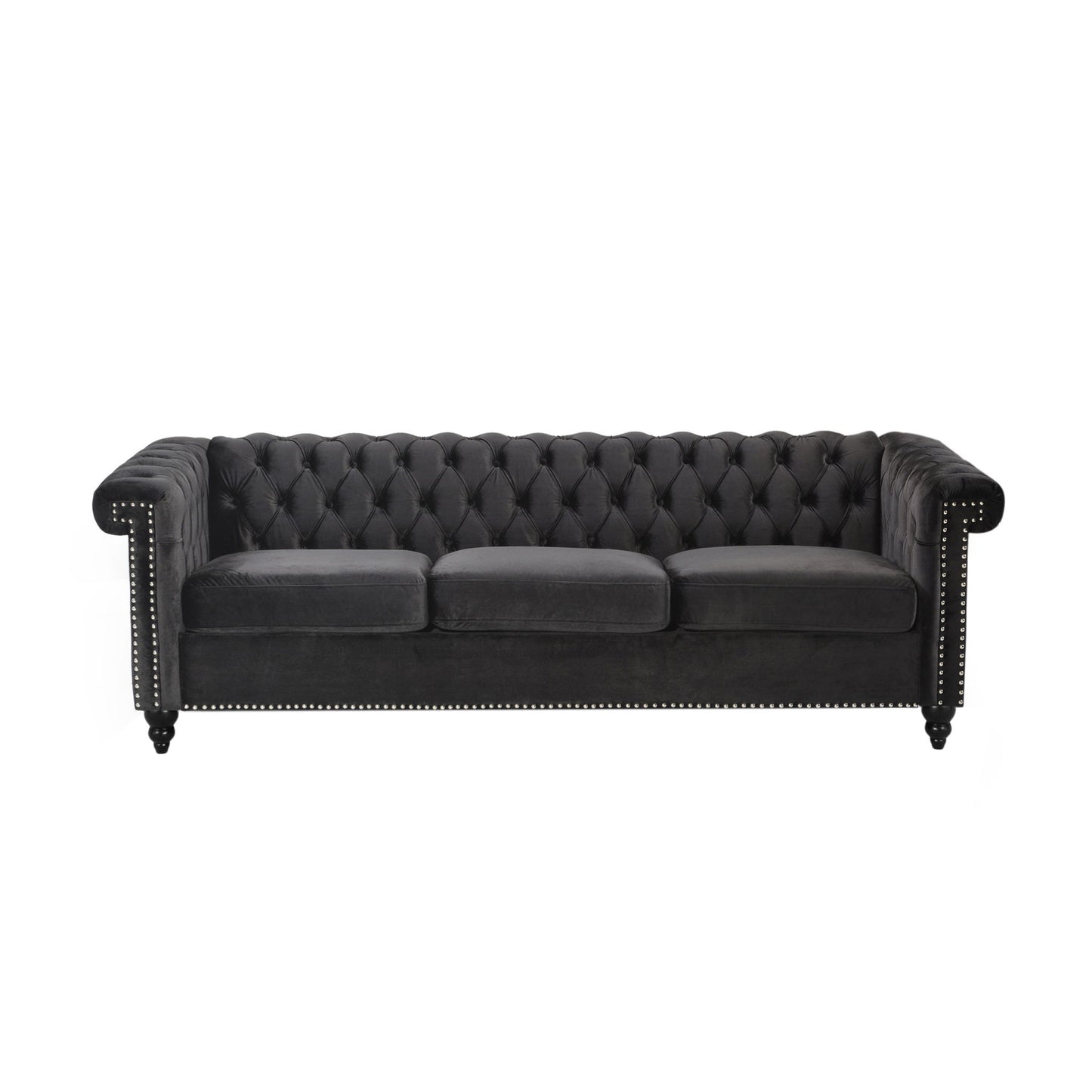 Chesterfield Style 3 Seater Sofa With Deep Button Tufting Noble House