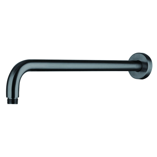 16" Shower Arm With Flange, Stainless Steel, Rust Resistant Design - Matte Black Daily Nest