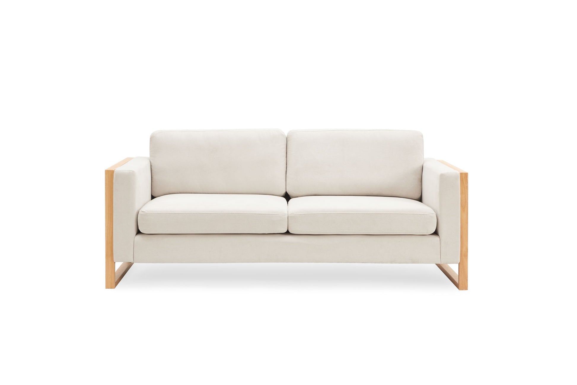 Modern Sofa With Solid Wood Legs, 3 Seater Noble House