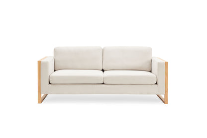 Modern Sofa With Solid Wood Legs, 3 Seater Noble House
