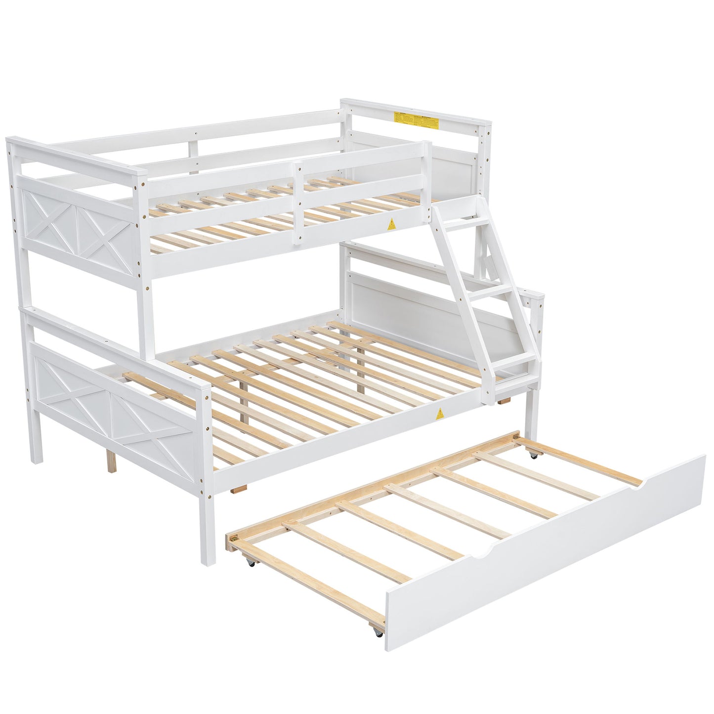 Bunk Bed With Ladder And Safety Guardrail Hearth and Haven