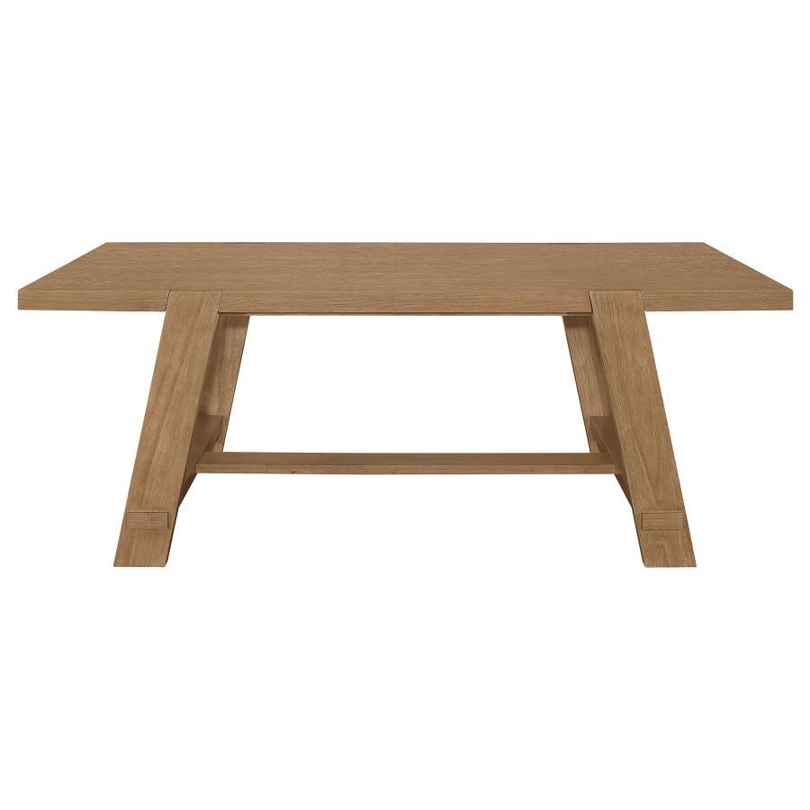 Sharon - Rectangular Wood Trestle Dining Table - Brown Coaster Fine Furniture
