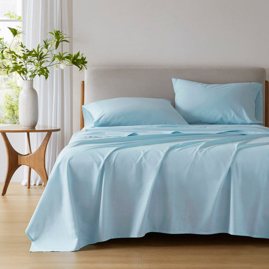 Cotton 144TC - California King Solid Sheet Set - Light Blue Super Listing