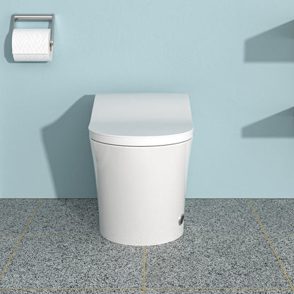 Smart Bidet Toilet Combo With Auto Open & Close, Heated Seat, Foot Sensor Flush, LED Display, Ceramic - White Daily Nest