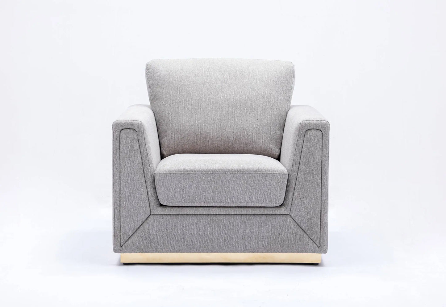 Valin - Linen Chair For Living Room - Gray Acme
