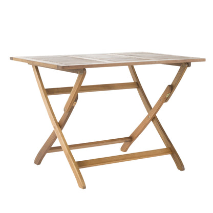 Blissique - Outdoor Foldable Wood Dining Table With Slat Design Noble House