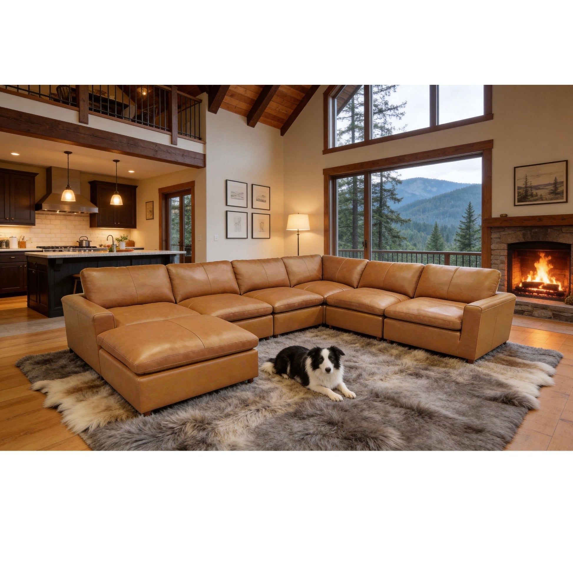 Upholstered Large Seating Modular Sectional Home Essentials