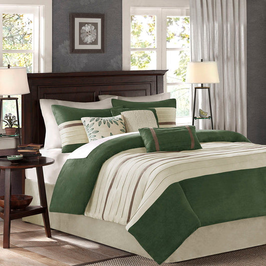 Palmer - California King Piece Comforter (Set of 7) - Green