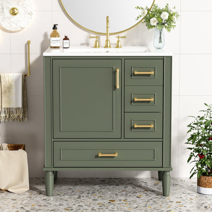Traditional Bathroom Vanity Set With Soft Close Doors Hearth and Haven
