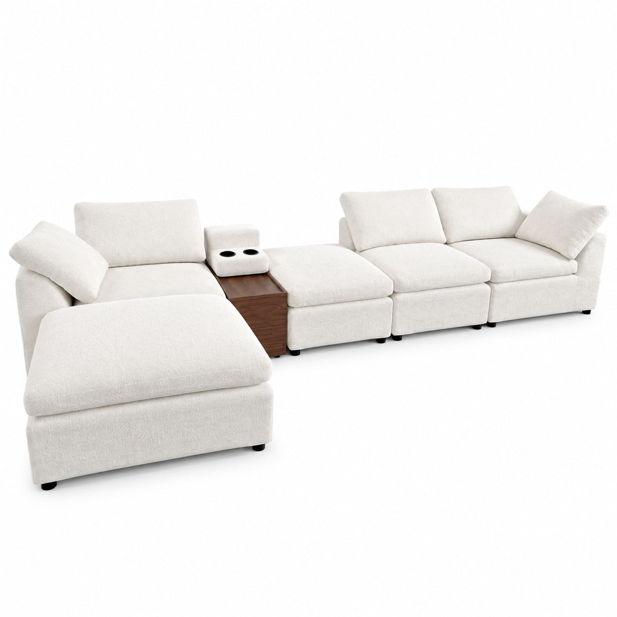 Modular Cloud Couch With Storage Console Home Essentials