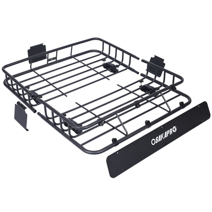 Motoring Rooftop Cargo Carrier Basket Steel, Universal Fit Roof Rack Daily Nest