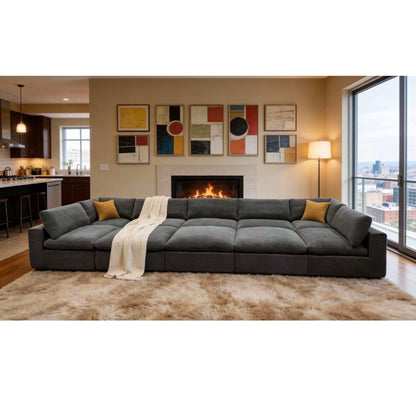 Custom Configuration Modular Sectional & Toss Pillows Home Essentials