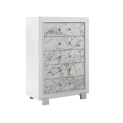 Skye - Marble Chest - White Global Furniture USA