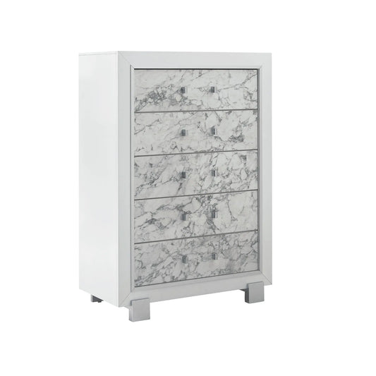 Skye - Marble Chest - White Global Furniture USA