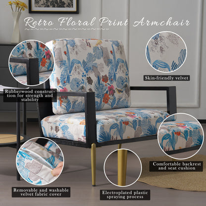 Modern Armchair With Solid Wood Frame Noble House