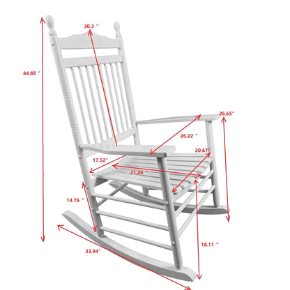 Balcony Porch Adult Rocking Chair - Wood Home Essentials