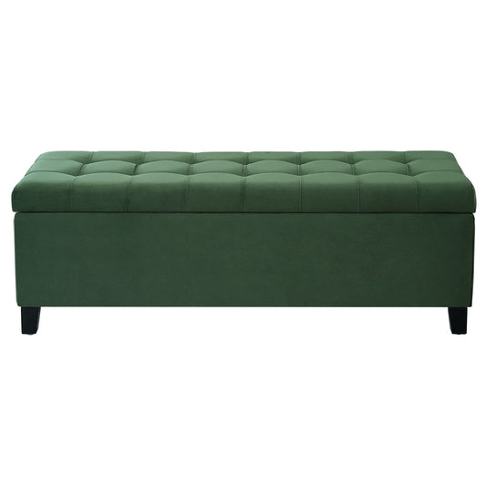 Upholstered Storage Ottoman Bench, Foot Rest For Bedroom Noble House