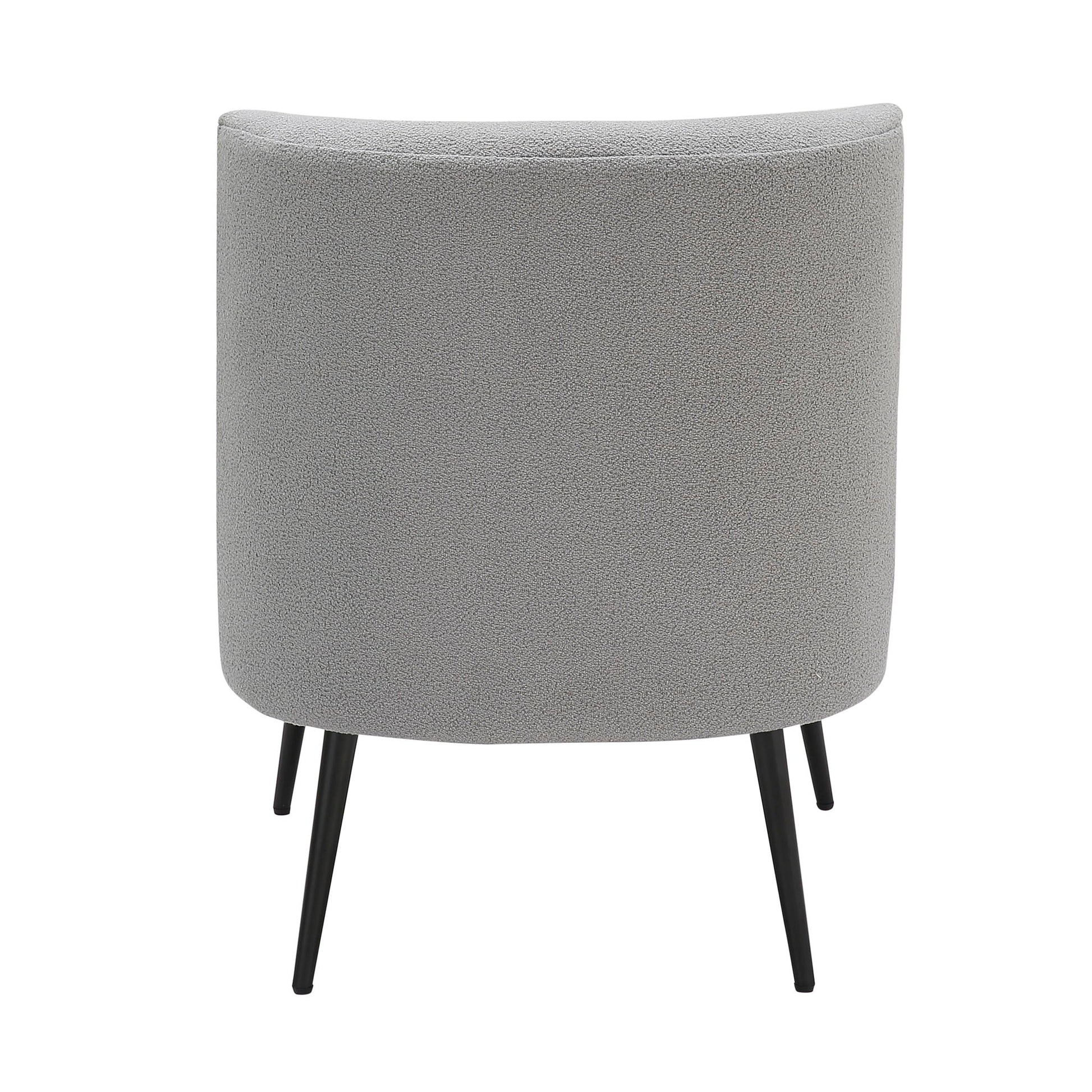 Fran - Contemporary Slipper Chair - Black / Light Gray Lumi Source