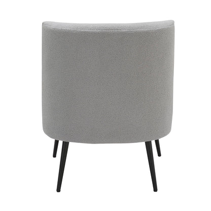 Fran - Contemporary Slipper Chair - Black / Light Gray Lumi Source