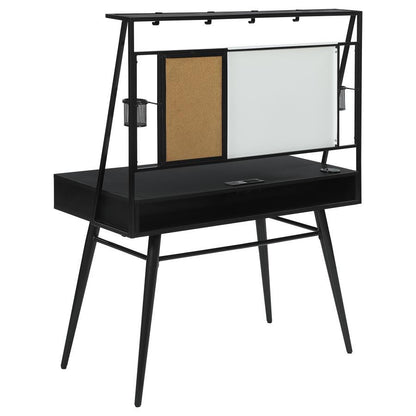 Jessie - Writing Desk With Whiteboard And USB - Black CoasterEssence