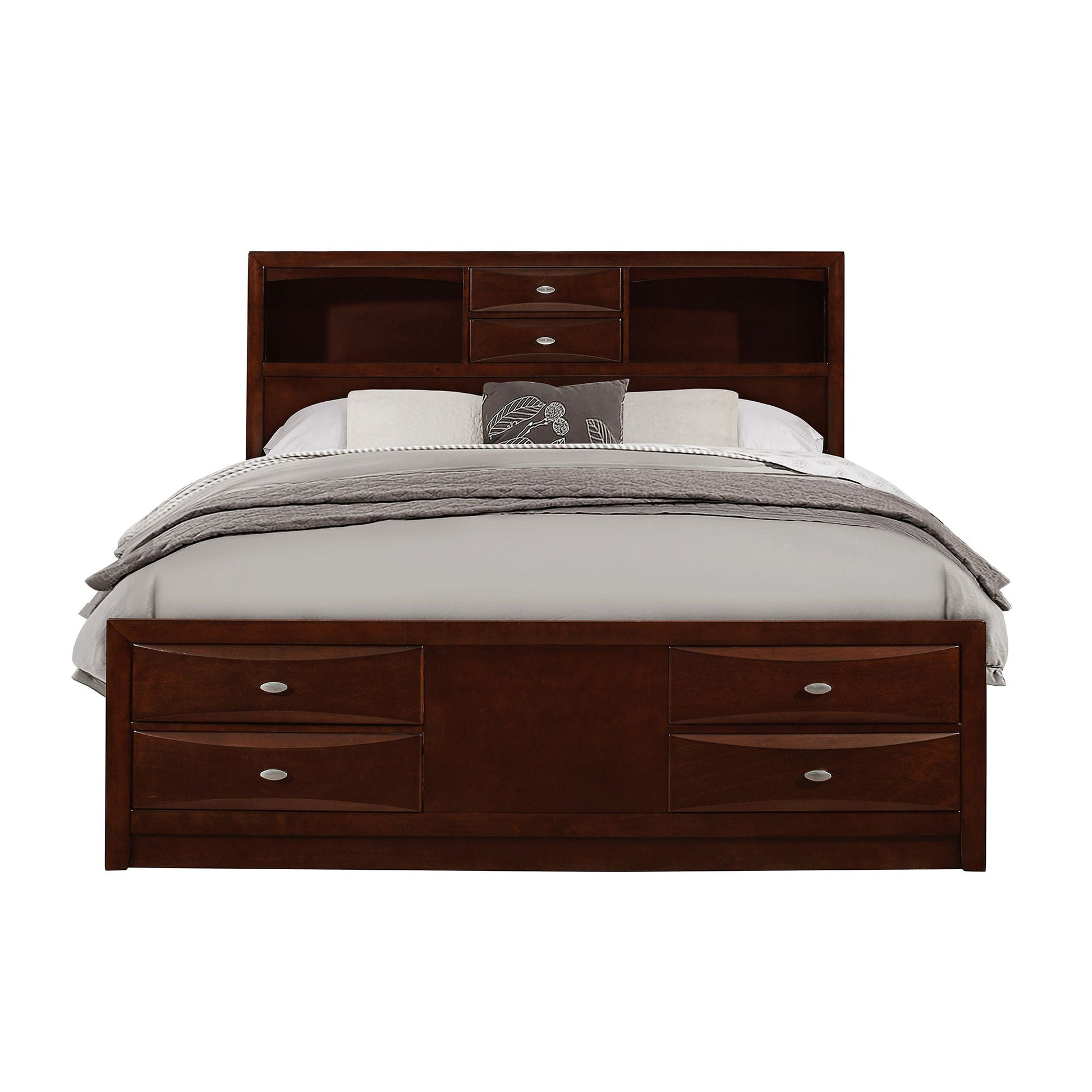 Lucille - Bed With Storage And Bookcase Headboard Global Furniture USA