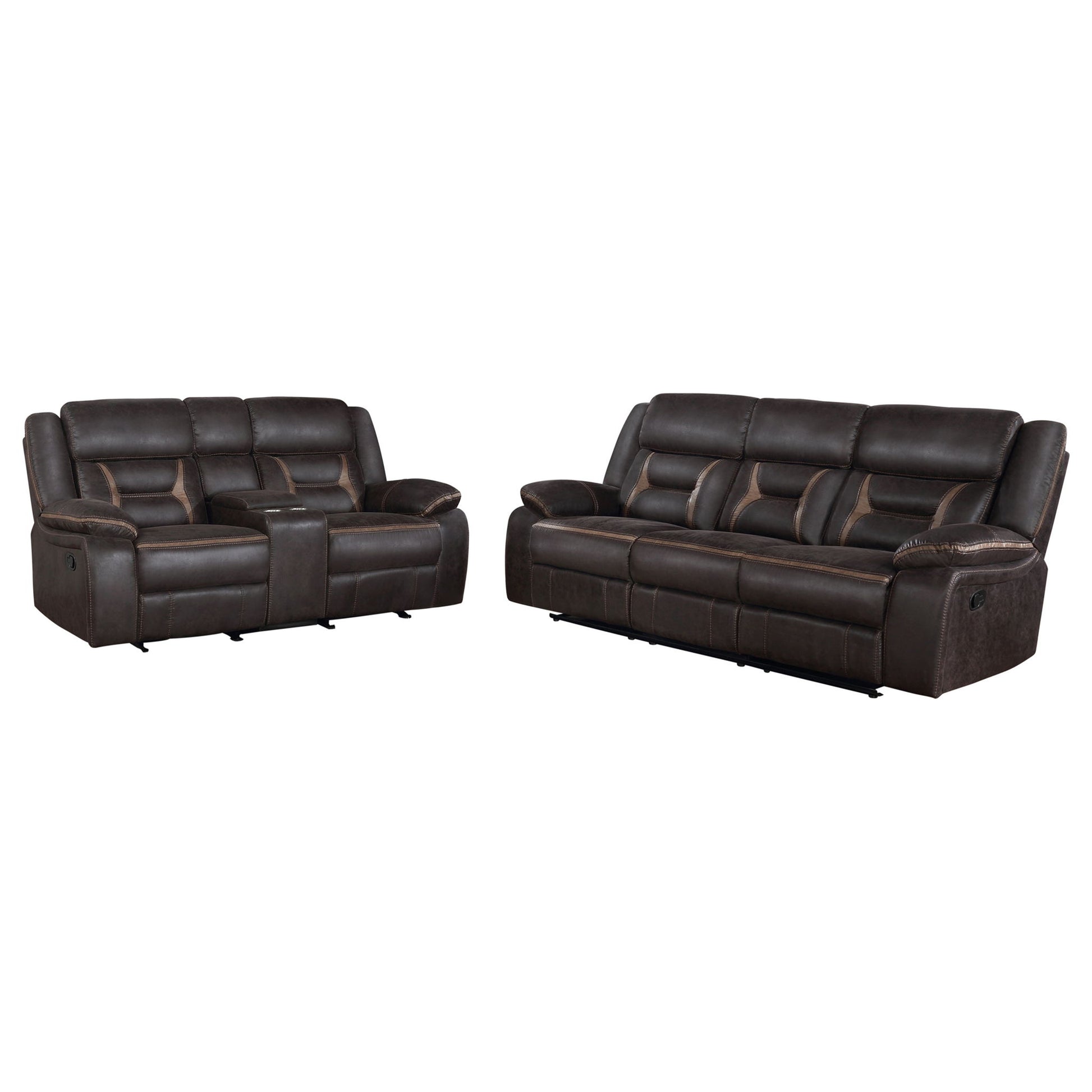 Brazelton - 2 Piece Pillow Top Arm Motion Living Room Set Furniture Max