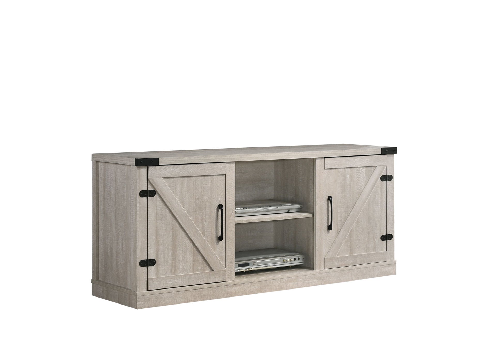 Salma - 58" Wide TV Stand With 2 Open Shelves And 2 Cabinets Lilola Home