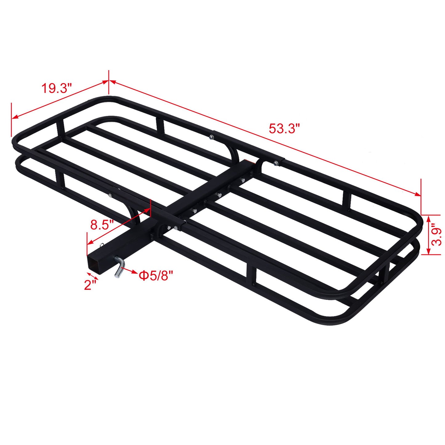 Heavy Duty Steel Hitch Mount Cargo Carrier Rack For SUV, Truck, Car With 2" Receiver - Black Daily Nest