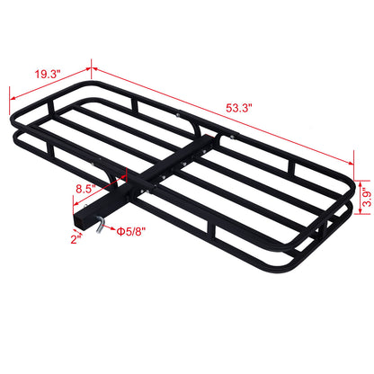 Heavy Duty Steel Hitch Mount Cargo Carrier Rack For SUV, Truck, Car With 2" Receiver - Black Daily Nest