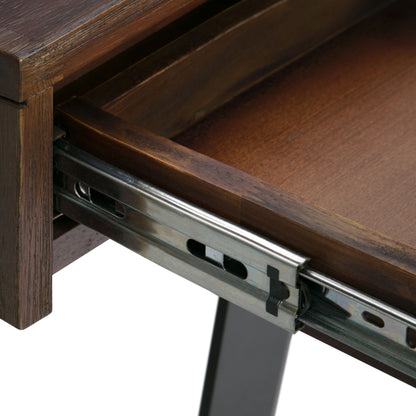 Lowry - Desk - Distressed Charcoal Brown Simpli-Home