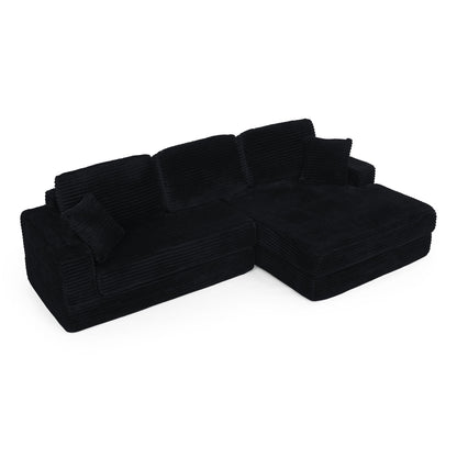 Modern Minimalist L Shape Modular Sectional Sofa, Couch Home Essentials