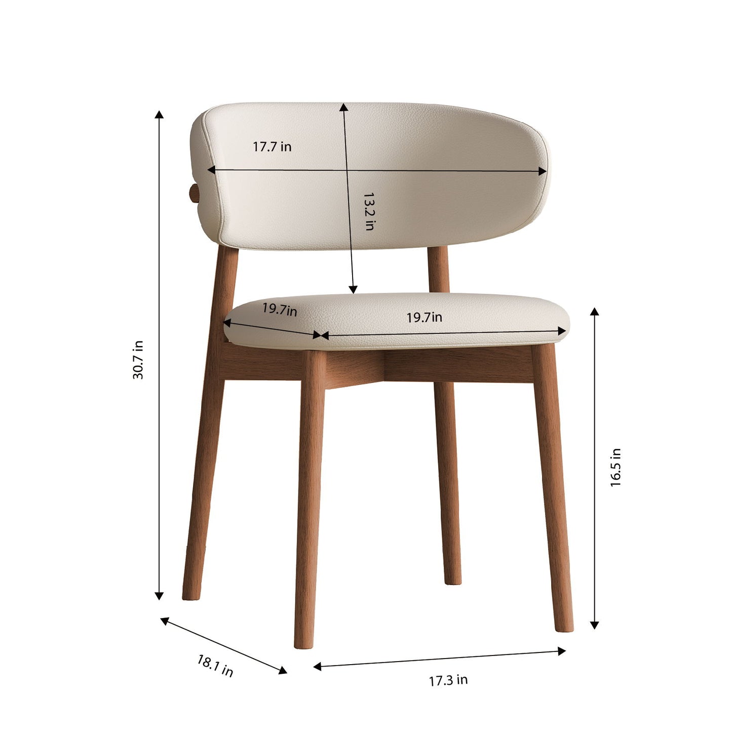 Dining Chairs For Dining Room (Set of 2) - White Home Essentials