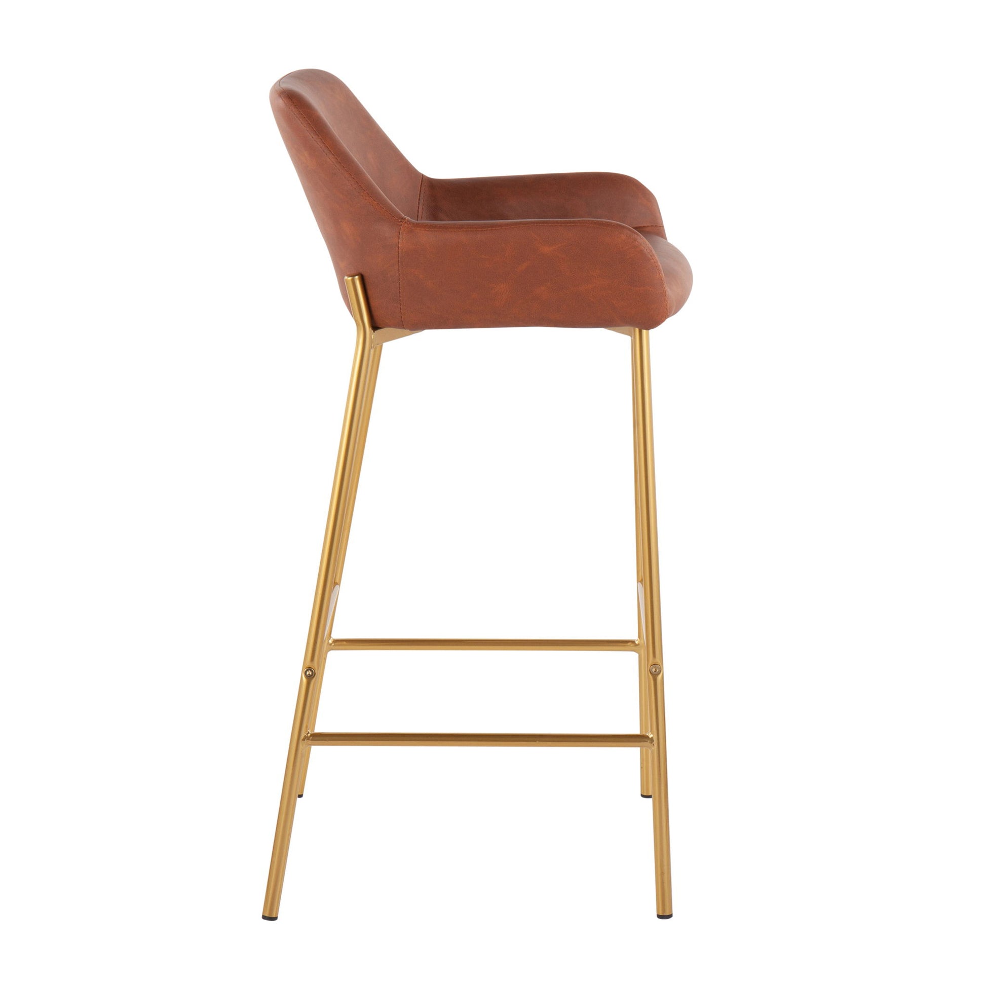 Daniella - Contemporary / Glam Fixed Height Bar Stool (Set of 2) Lumi Source