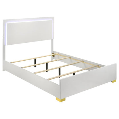 Marceline - Wood LED Panel Bed