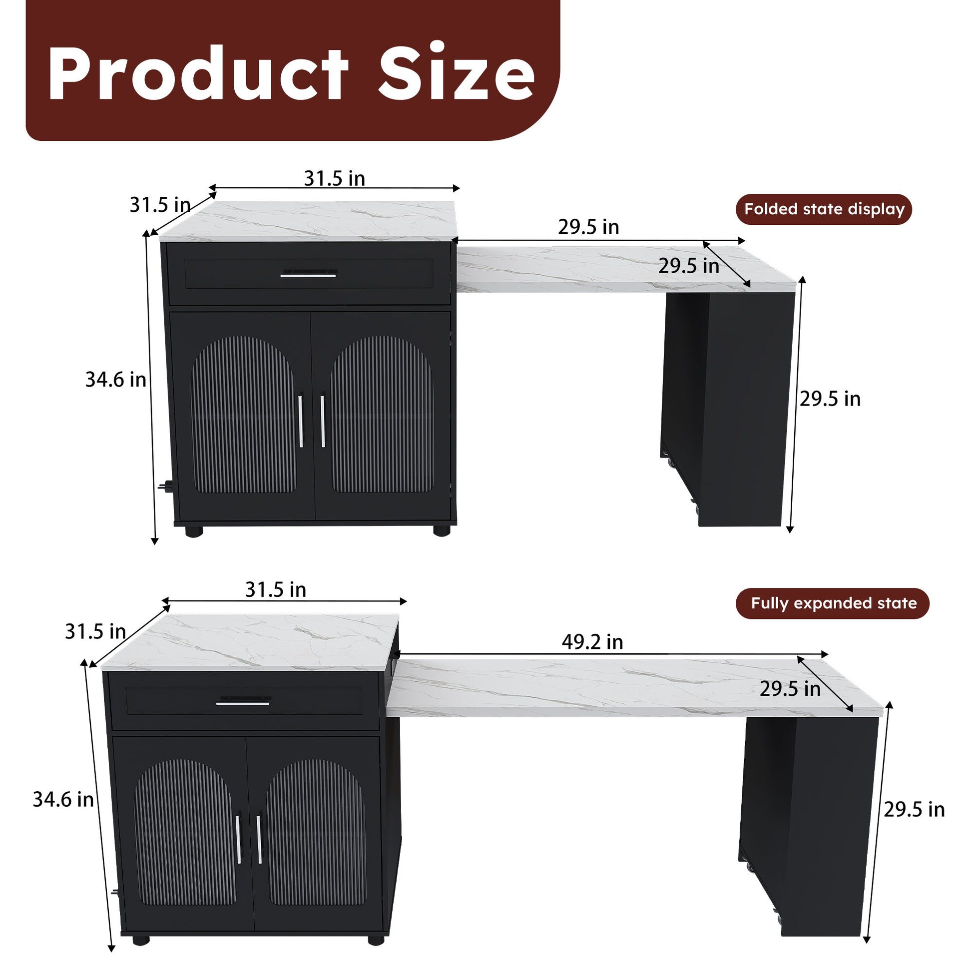 Expandable Kitchen Island With Power Outlet Home Essentials