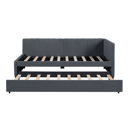 Upholstered Daybed, Sofa Bed Frame, No Box Spring Needed - Snoozhouse