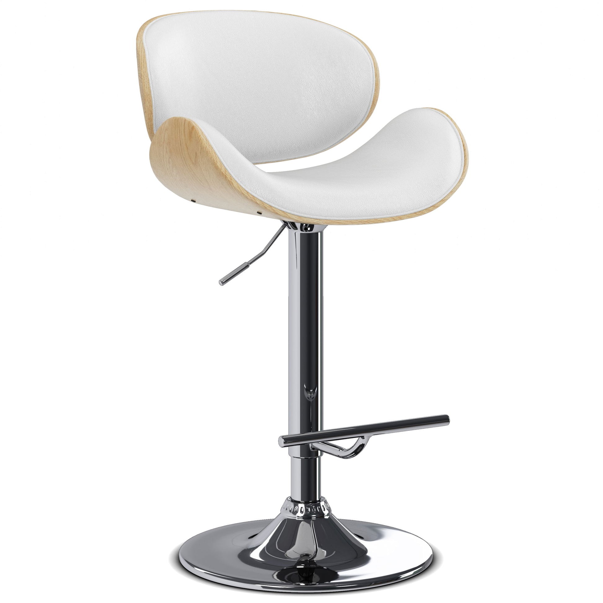 Marana - Handcrafted Bentwood Adjustable Swivel Bar Stool Simpli-Home