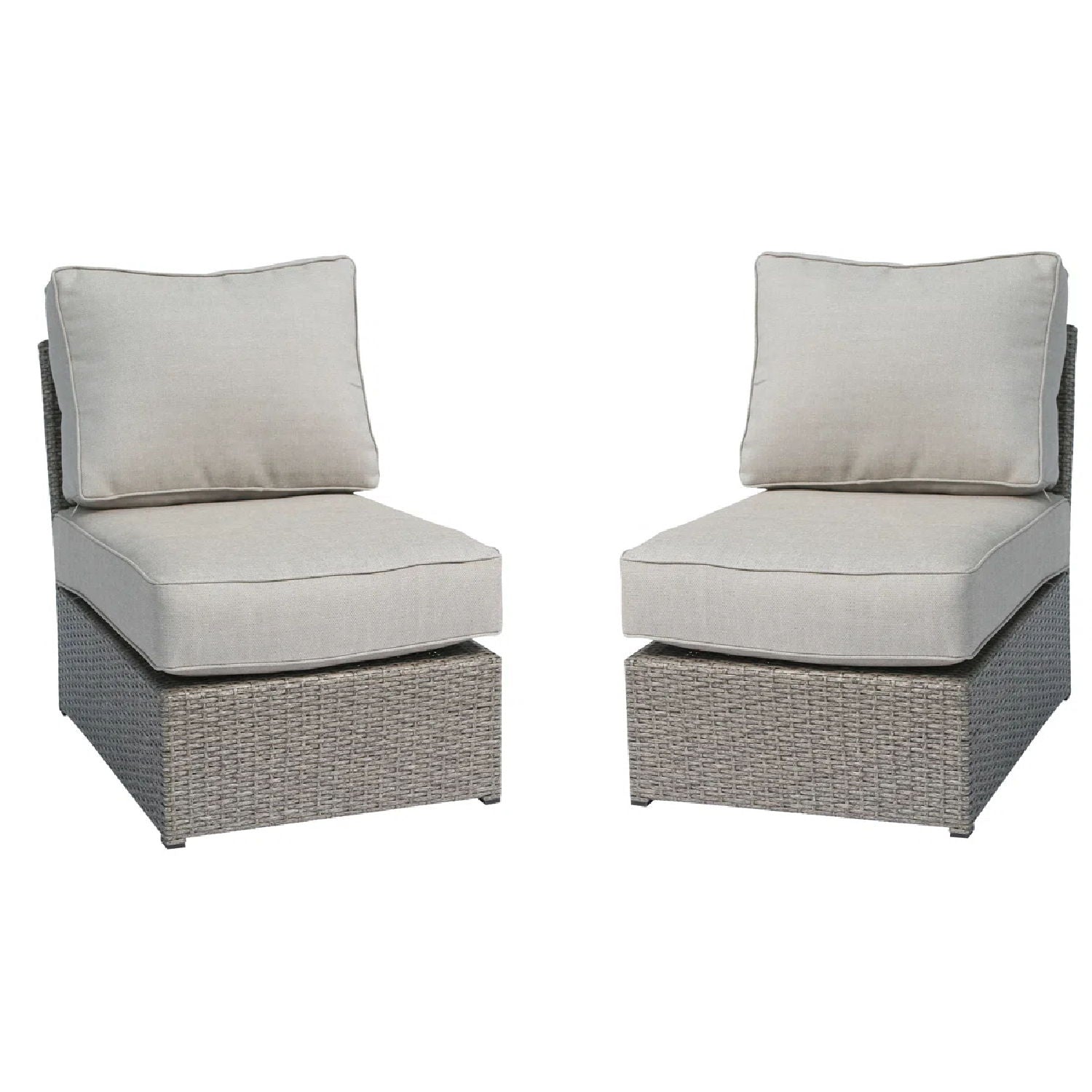 Armless Patio Chair With Cushions LSI Patio Furniture