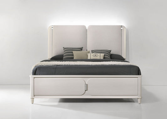 Laveda - Boucle Bed With LED Acme