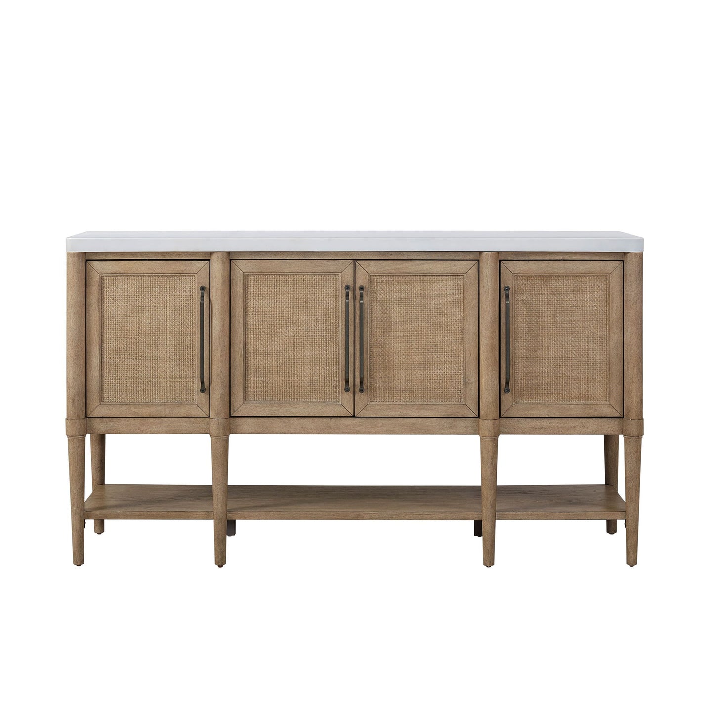 Cement Topped Server With Cane Insets - Sand Bernards Furniture